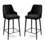 Hanah Home Juego de 2 Taburetes de Bar Enox - Negro